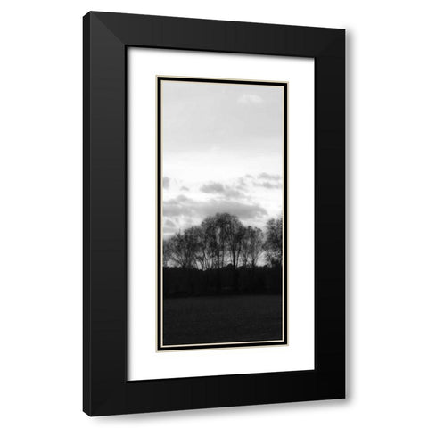 Winter Sunset BW III Black Modern Wood Framed Art Print with Double Matting by Hausenflock, Alan