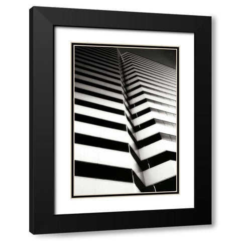 Geometric II Black Modern Wood Framed Art Print with Double Matting by Hausenflock, Alan