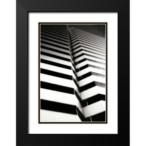 Geometric II Black Modern Wood Framed Art Print with Double Matting by Hausenflock, Alan