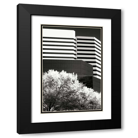 Geometric III Black Modern Wood Framed Art Print with Double Matting by Hausenflock, Alan