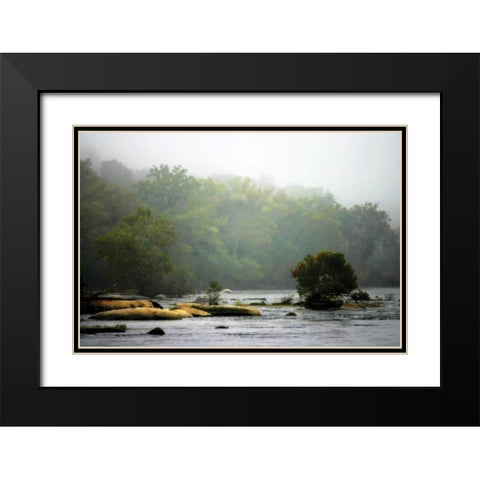 Early Morning River Black Modern Wood Framed Art Print with Double Matting by Hausenflock, Alan