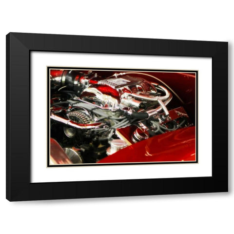 Candy Apple Power Black Modern Wood Framed Art Print with Double Matting by Hausenflock, Alan