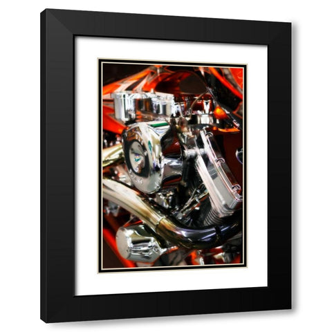 Custom Chopper I Black Modern Wood Framed Art Print with Double Matting by Hausenflock, Alan