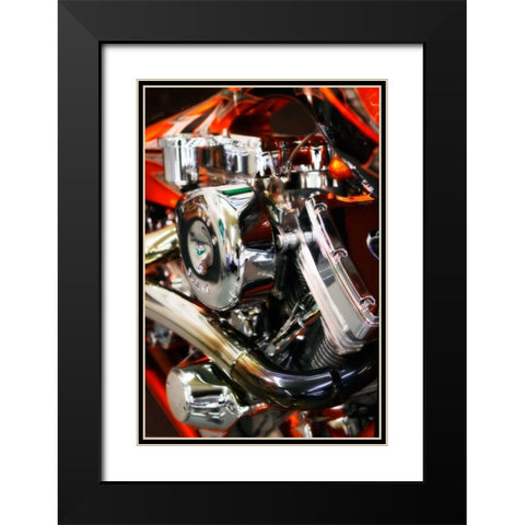 Custom Chopper I Black Modern Wood Framed Art Print with Double Matting by Hausenflock, Alan