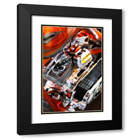 Custom Chopper II Black Modern Wood Framed Art Print with Double Matting by Hausenflock, Alan