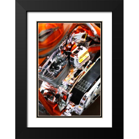 Custom Chopper II Black Modern Wood Framed Art Print with Double Matting by Hausenflock, Alan