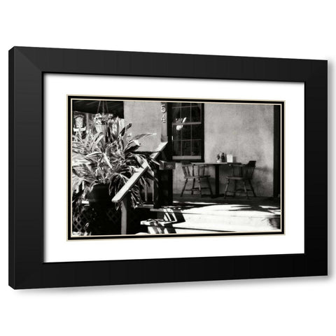 Old Town Cafe I Black Modern Wood Framed Art Print with Double Matting by Hausenflock, Alan