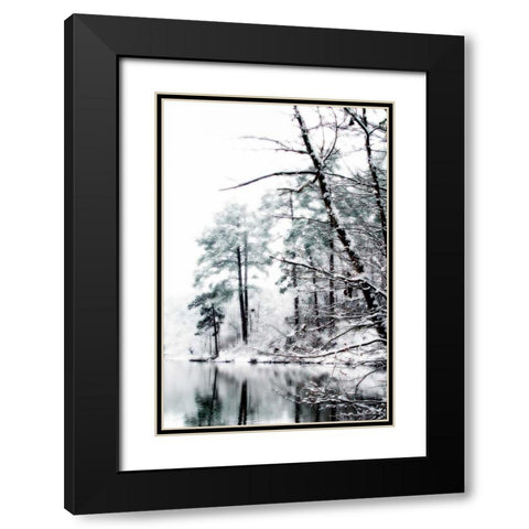 Shelly Lake in Winter I Black Modern Wood Framed Art Print with Double Matting by Hausenflock, Alan