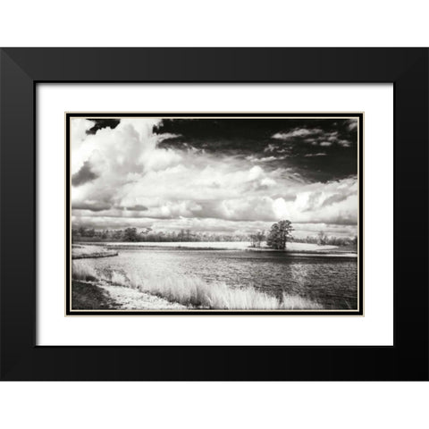Shearon Lake I Black Modern Wood Framed Art Print with Double Matting by Hausenflock, Alan