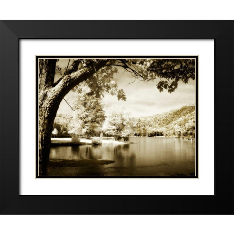 Mountain Lake II Black Modern Wood Framed Art Print with Double Matting by Hausenflock, Alan