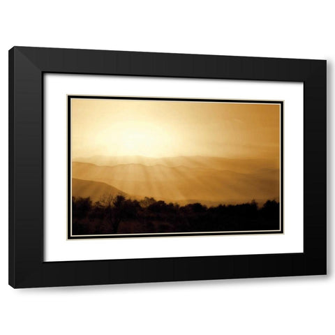 Distant Mountains II Black Modern Wood Framed Art Print with Double Matting by Hausenflock, Alan