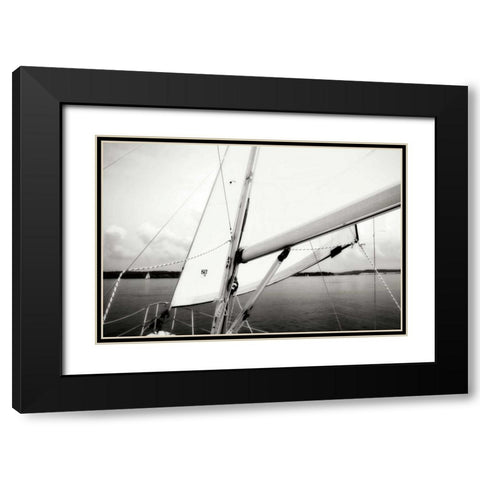 Close Hauled III Black Modern Wood Framed Art Print with Double Matting by Hausenflock, Alan