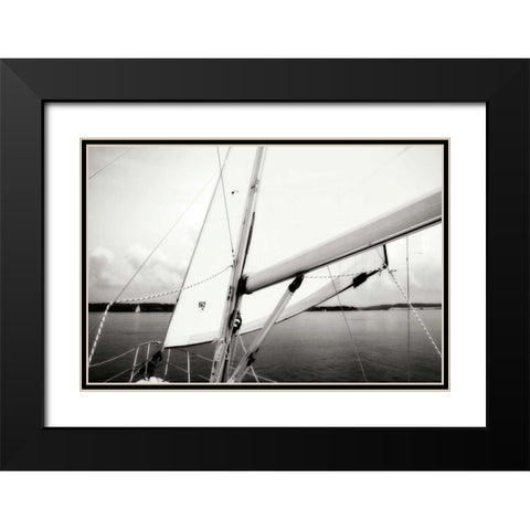 Close Hauled III Black Modern Wood Framed Art Print with Double Matting by Hausenflock, Alan