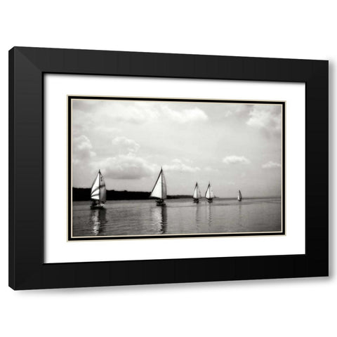 On the Potomac I Black Modern Wood Framed Art Print with Double Matting by Hausenflock, Alan