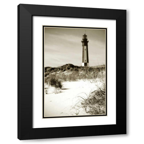 Cape Henry Light II Black Modern Wood Framed Art Print with Double Matting by Hausenflock, Alan