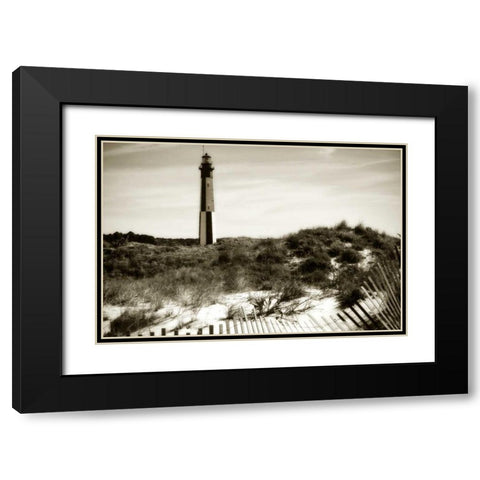 Cape Henry Light III Black Modern Wood Framed Art Print with Double Matting by Hausenflock, Alan