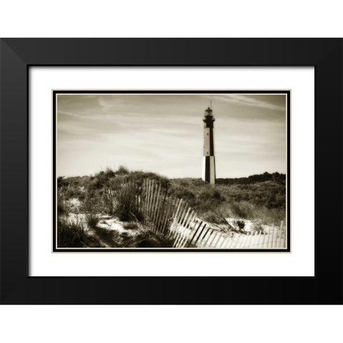 Cape Henry Light IV Black Modern Wood Framed Art Print with Double Matting by Hausenflock, Alan