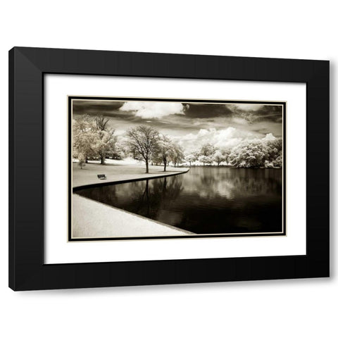 Bryan Park I Black Modern Wood Framed Art Print with Double Matting by Hausenflock, Alan