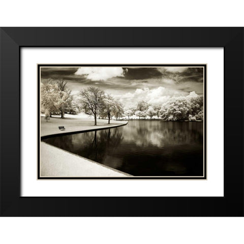 Bryan Park I Black Modern Wood Framed Art Print with Double Matting by Hausenflock, Alan