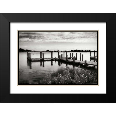 Lonely Dock I Black Modern Wood Framed Art Print with Double Matting by Hausenflock, Alan