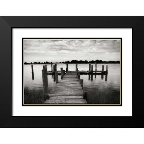 Lonely Dock II Black Modern Wood Framed Art Print with Double Matting by Hausenflock, Alan