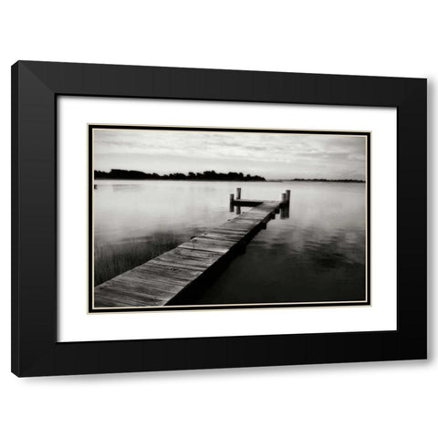 Lonely Dock IV Black Modern Wood Framed Art Print with Double Matting by Hausenflock, Alan