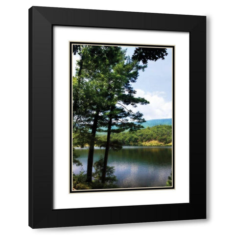 Douthat Lake IV Black Modern Wood Framed Art Print with Double Matting by Hausenflock, Alan