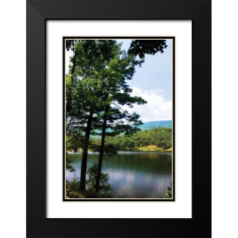 Douthat Lake IV Black Modern Wood Framed Art Print with Double Matting by Hausenflock, Alan