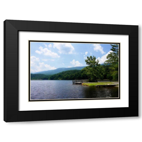 Douthat Lake VI Black Modern Wood Framed Art Print with Double Matting by Hausenflock, Alan