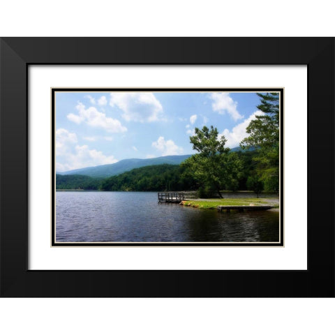 Douthat Lake VI Black Modern Wood Framed Art Print with Double Matting by Hausenflock, Alan