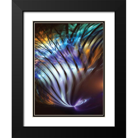 Plumage II Black Modern Wood Framed Art Print with Double Matting by Hausenflock, Alan