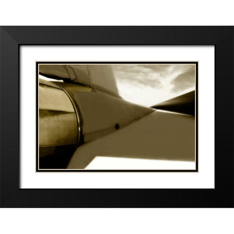 Tomcat III Black Modern Wood Framed Art Print with Double Matting by Hausenflock, Alan