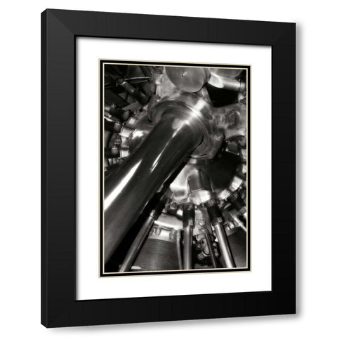Engine I Black Modern Wood Framed Art Print with Double Matting by Hausenflock, Alan