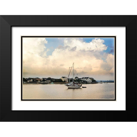 Morning on the Water II Black Modern Wood Framed Art Print with Double Matting by Hausenflock, Alan