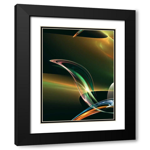Loop the Loop II Black Modern Wood Framed Art Print with Double Matting by Hausenflock, Alan