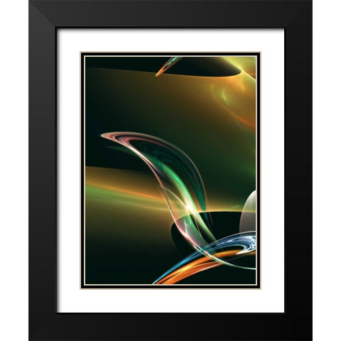 Loop the Loop II Black Modern Wood Framed Art Print with Double Matting by Hausenflock, Alan