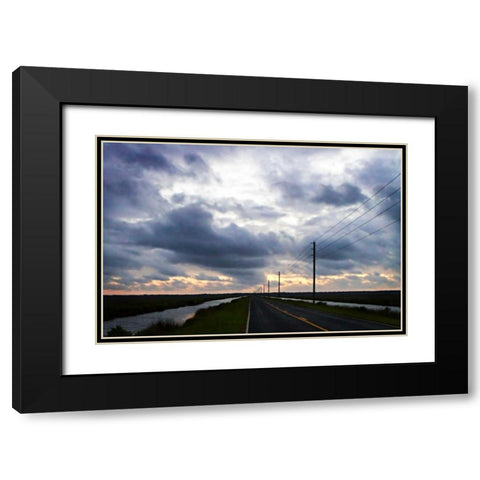 Lonely Road I Black Modern Wood Framed Art Print with Double Matting by Hausenflock, Alan