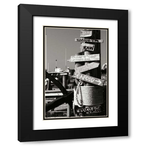 Which Way I - BW Black Modern Wood Framed Art Print with Double Matting by Hausenflock, Alan