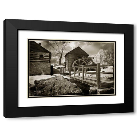 The Old Mill Black Modern Wood Framed Art Print with Double Matting by Hausenflock, Alan