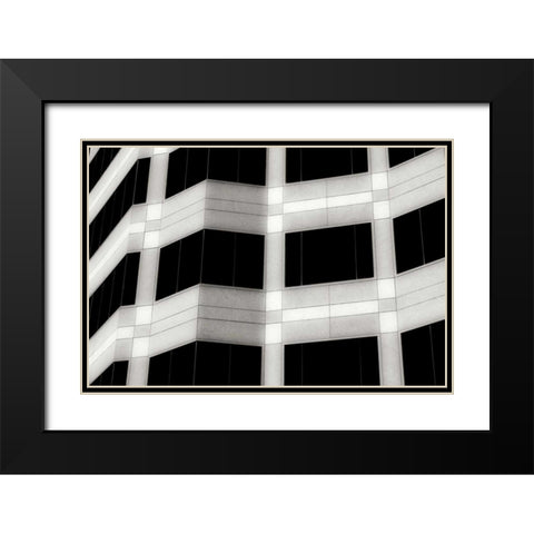 Folded Facade I Black Modern Wood Framed Art Print with Double Matting by Hausenflock, Alan