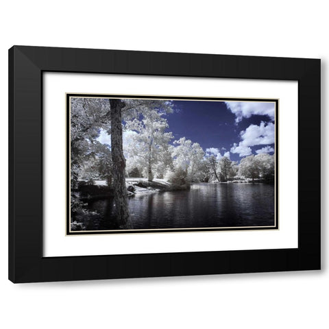 Walkerton Millpond II Black Modern Wood Framed Art Print with Double Matting by Hausenflock, Alan