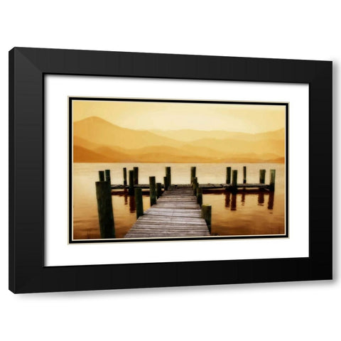 Serenity I Black Modern Wood Framed Art Print with Double Matting by Hausenflock, Alan