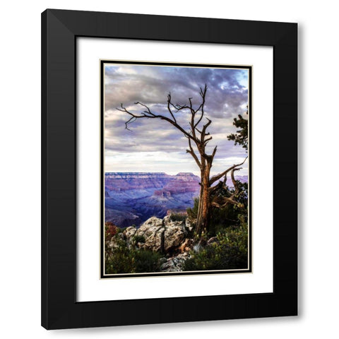 Evening on the Rim I Black Modern Wood Framed Art Print with Double Matting by Hausenflock, Alan