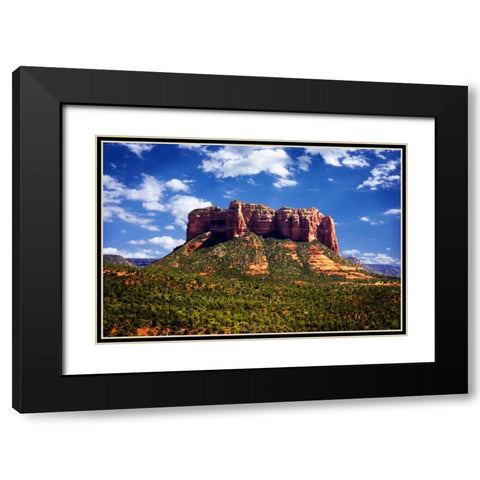 Silent Monolith I Black Modern Wood Framed Art Print with Double Matting by Hausenflock, Alan