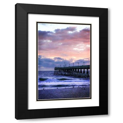 Mercers Pier III Black Modern Wood Framed Art Print with Double Matting by Hausenflock, Alan