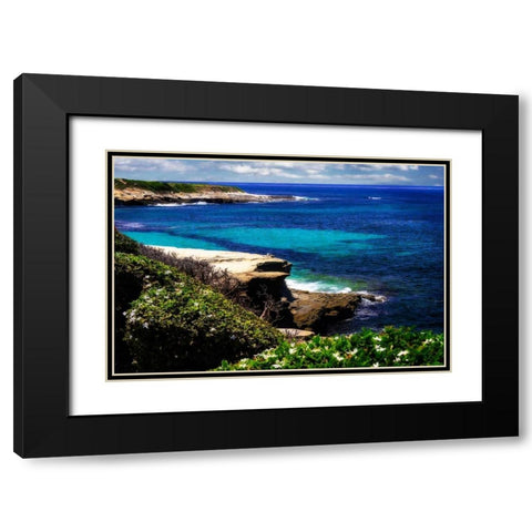 La Jolla Beach III Black Modern Wood Framed Art Print with Double Matting by Hausenflock, Alan