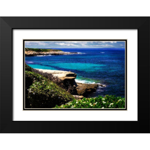 La Jolla Beach III Black Modern Wood Framed Art Print with Double Matting by Hausenflock, Alan
