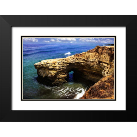 Sunset Beach II Black Modern Wood Framed Art Print with Double Matting by Hausenflock, Alan