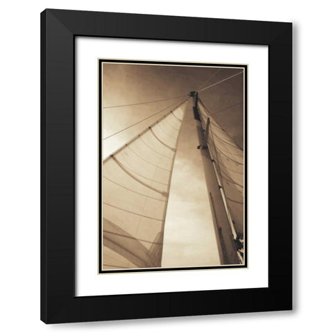 Beaufort Sails II Black Modern Wood Framed Art Print with Double Matting by Hausenflock, Alan
