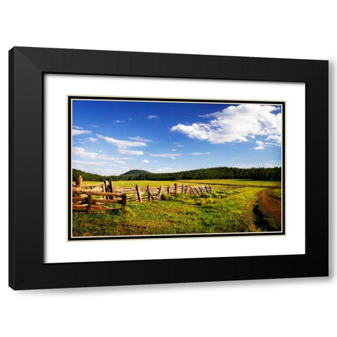 Big Sky Ranch I Black Modern Wood Framed Art Print with Double Matting by Hausenflock, Alan